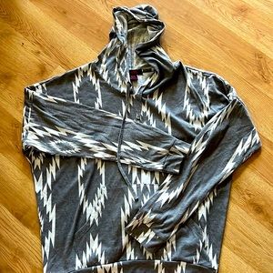 Rock and Rolll Denim, Size XL, long sleeve hooded tee